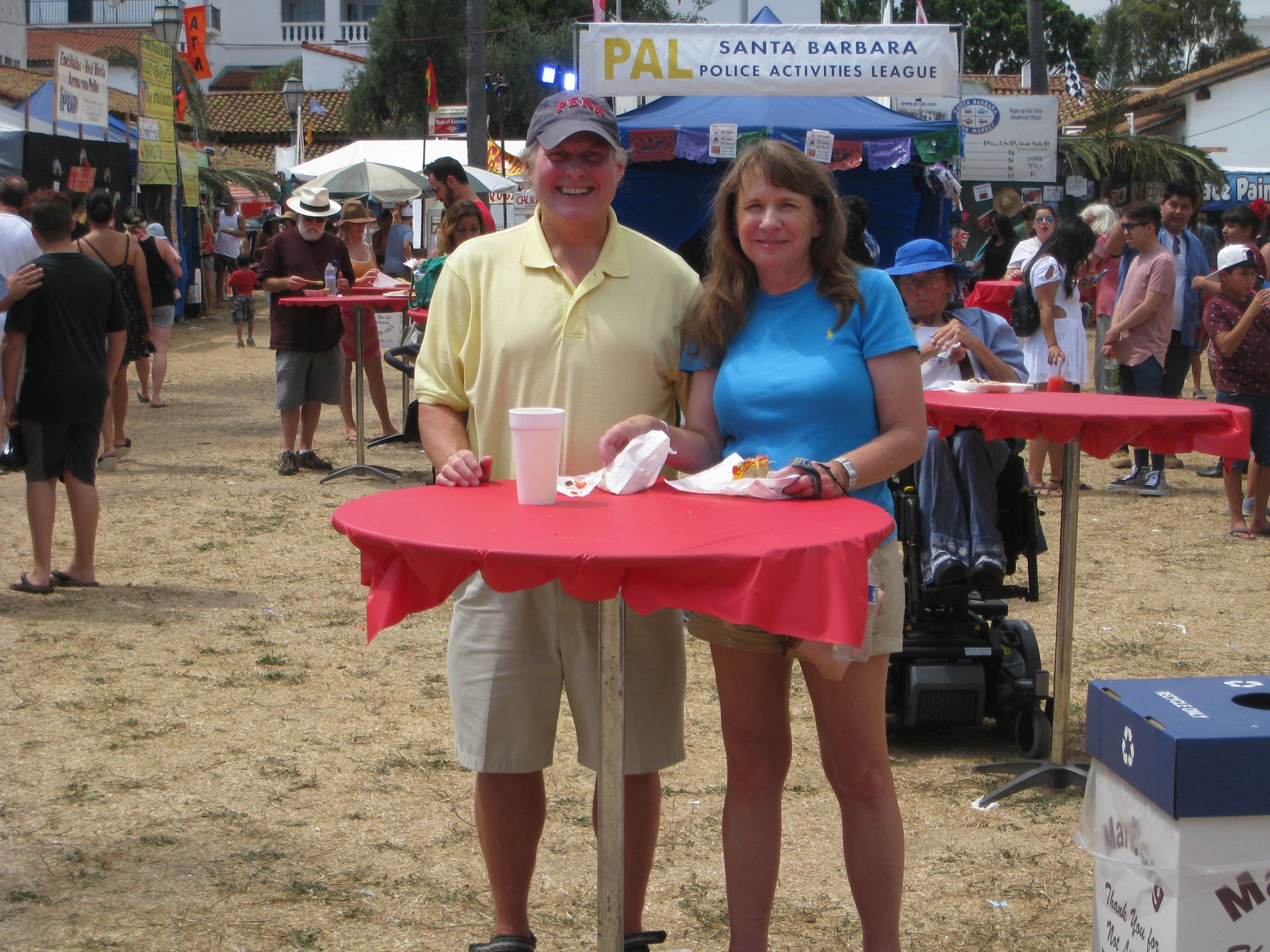 Ryan and Teri Schwab at Fiesta Santa Barbara community festival